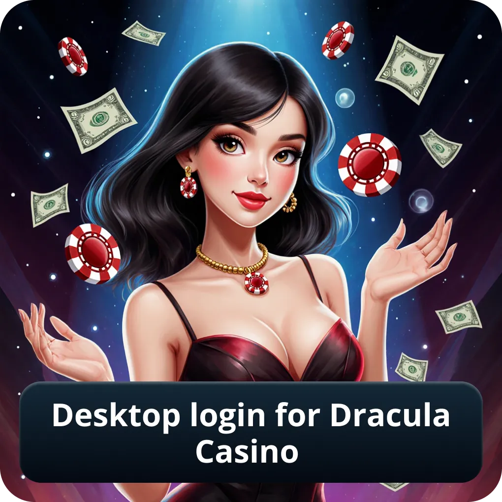 Desktop login for Dracula Casino